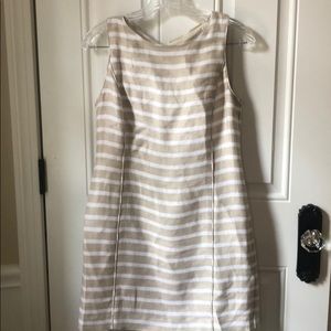 Banana Republic tan stripe dress 4P